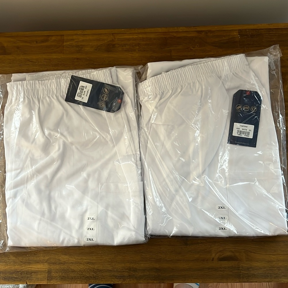 White Scrub Pants